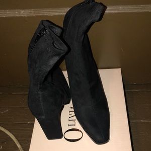 black suede booties